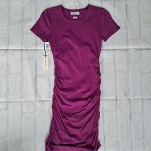 NWT Aritzia Contour Ruched Dress in Ube Purple size S